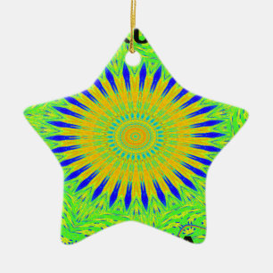 Adorno De Cerámica Colores de tela tradicionales africanos verdes dor