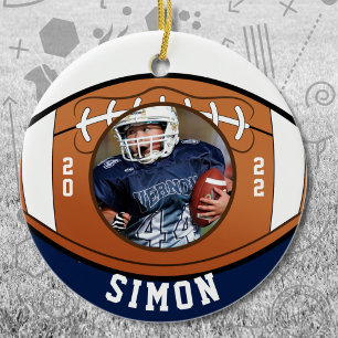 Adorno De Cerámica Colores del equipo blanco de la Marina de Fútbol