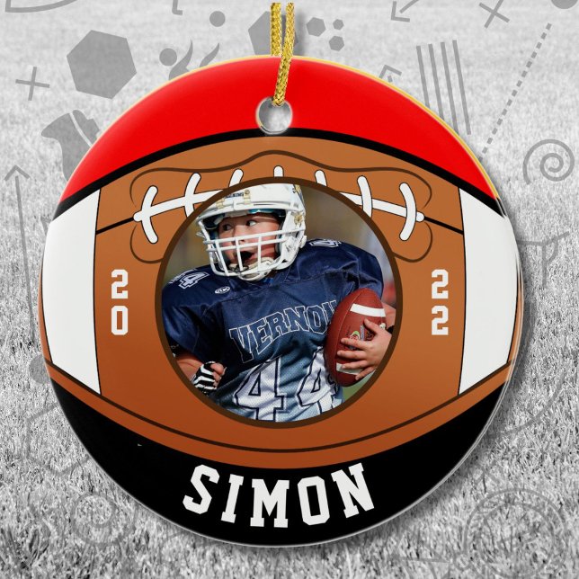 Adorno De Cerámica Colores del equipo negro rojo del fútbol (Subido por el creador)