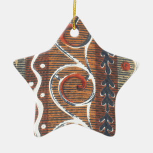 Adorno De Cerámica Colores tradicionales de la cosecha africana de es