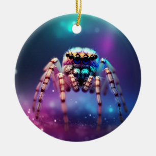 Adorno De Cerámica Colores vibrantes de la araña de saltar