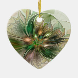 Adorno De Cerámica Colorful Fantasy Modern Abstract Fractal Flower