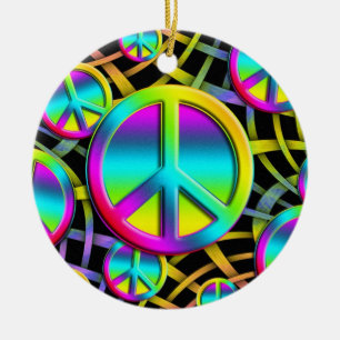 Adorno De Cerámica colorida PAZ