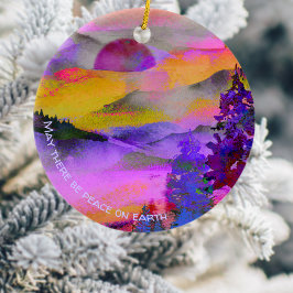 Adorno De Cerámica Coloridas vacaciones de paisaje acuático