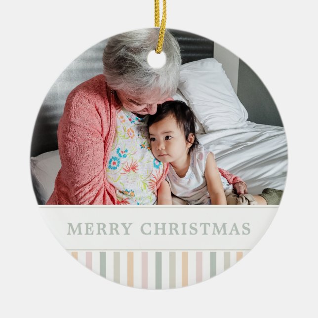 Adorno De Cerámica Colorido Pastel Arcoiris moderno abuelo (Frente)