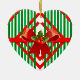 Adorno De Cerámica Coloridos Navidades rojos y verdes se retro