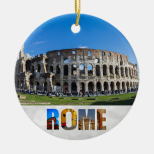 Adorno De Cerámica Colosseum Rome Italia Navidades de fotografía de 