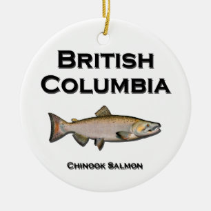 Adorno De Cerámica Columbia Británica - A.C. salmones de Chinook