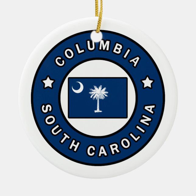 Adorno De Cerámica Columbia Carolina del Sur (Frente)