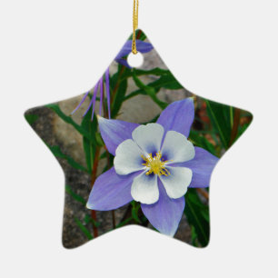 Adorno De Cerámica Columbina azul