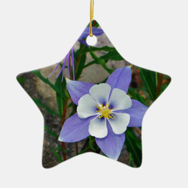 Adorno De Cerámica Columbina azul (Frente)