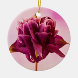 Adorno De Cerámica Columbina rosa de Borgoña