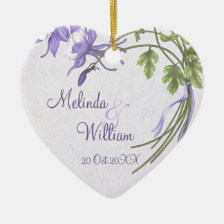Adorno De Cerámica Columbine Bouquet Wedding Ornament