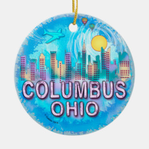 Adorno De Cerámica Columbus Skyline
