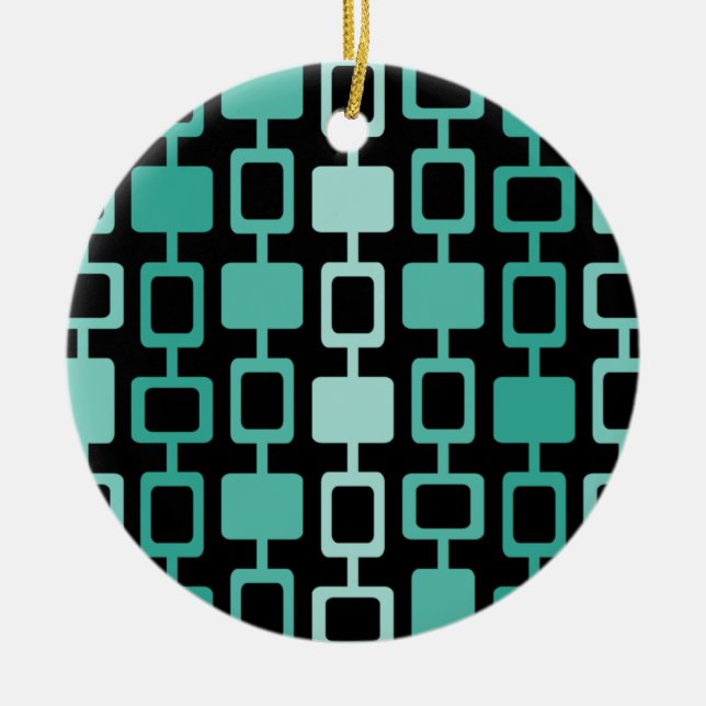 Adorno De Cerámica Columnas cuadradas modernas de mediados del siglo  (Frente)