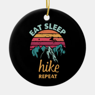 Adorno De Cerámica Coma, duerme, sube, repite