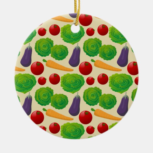 Adorno De Cerámica Coma tus vegetales (Frente)