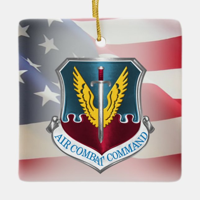 Adorno De Cerámica Comando de Combate Aéreo - Navidades de la "ACC" (Anverso)