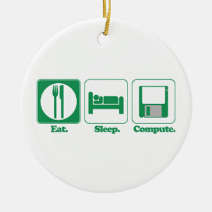 Adorno De Cerámica come dormir computadora (verde)