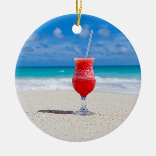 Adorno De Cerámica Comedor de Bebidas en la playa (Frente)