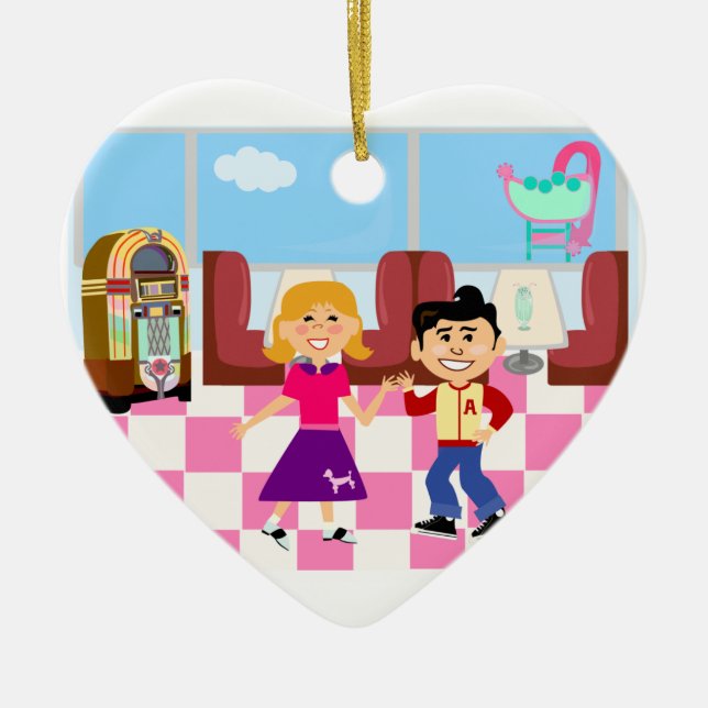 Adorno De Cerámica Comensal del salto del calcetín de Retroville (Frente)