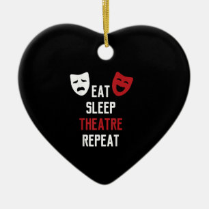 Adorno De Cerámica Comer Sleep Atre Repeat - Musical Broadway Actor G