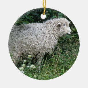 Adorno De Cerámica Comer una oveja codiciosa