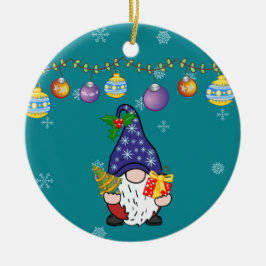 Adorno De Cerámica Comer y ser gnomo