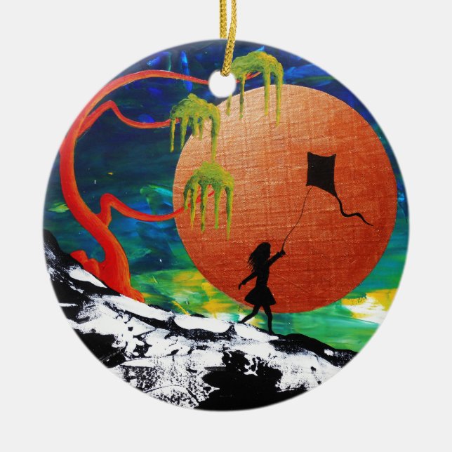 Adorno De Cerámica Cometa (Frente)