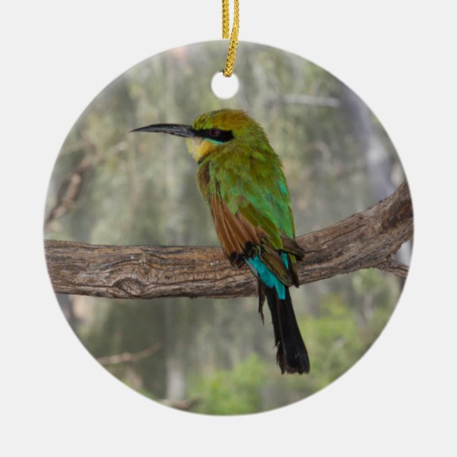 Adorno De Cerámica Cometa bee-eater pájaro, Australia (Frente)