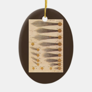 Adorno De Cerámica Cometas de Stanislaw Lubieniecki, AstronomÃ­a Vint