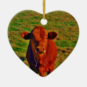 ADORNO DE CERÁMICA COMIDA DE VACAS DE BABY BROWN
