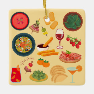 Adorno De Cerámica Comida España