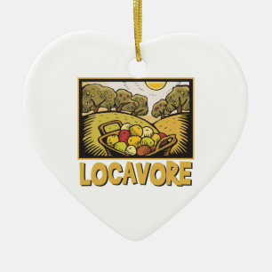 Adorno De Cerámica Comida lenta de Locavore