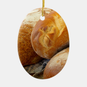 Adorno De Cerámica Comida - Pan - Solo holgazaneando
