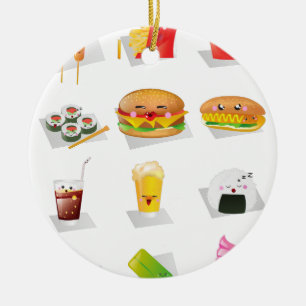 Adorno De Cerámica comida rápida kawaii