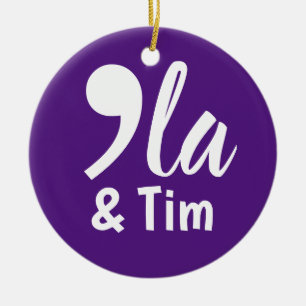 Adorno De Cerámica Comma Kamala y Tim 2024