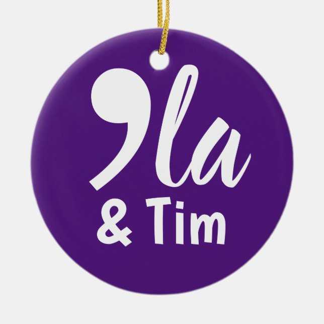 Adorno De Cerámica Comma Kamala y Tim 2024 (Frente)