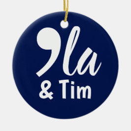 Adorno De Cerámica Comma Kamala y Tim 2024