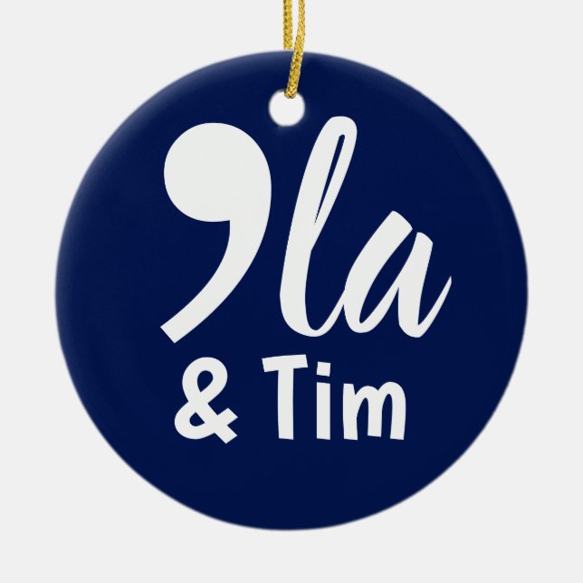 Adorno De Cerámica Comma Kamala y Tim 2024 (Frente)