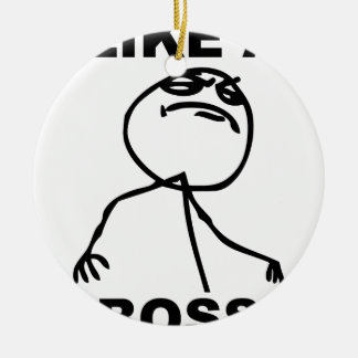 Adorno De Cerámica "Como meme divertido de Boss"