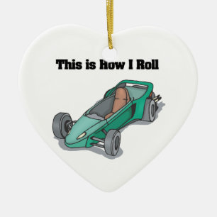 Adorno De Cerámica Cómo Rueda (Go Cart)