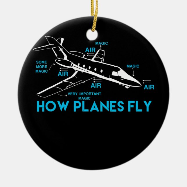 Adorno De Cerámica Cómo vuelan los aviones un ingeniero aeroespacial  (Frente)