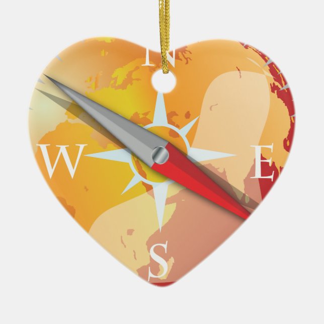 Adorno De Cerámica Compass (Frente)