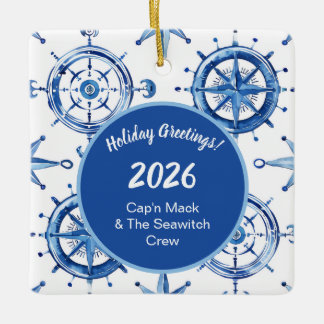 Adorno De Cerámica Compass Rose