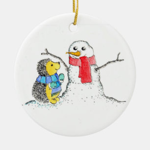Adorno De Cerámica Compinches de la nieve