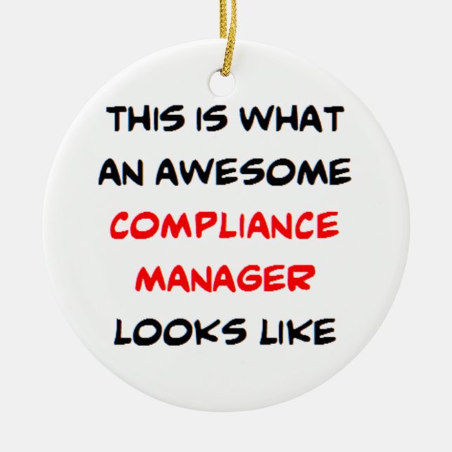 Adorno De Cerámica compliance manager, awesome (Frente)