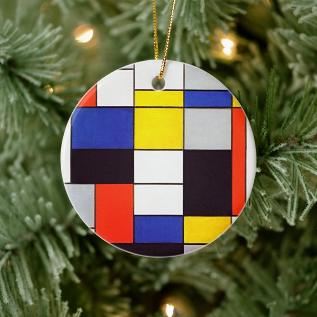 Adorno De Cerámica Composición A de Piet Mondrian (Árbol)