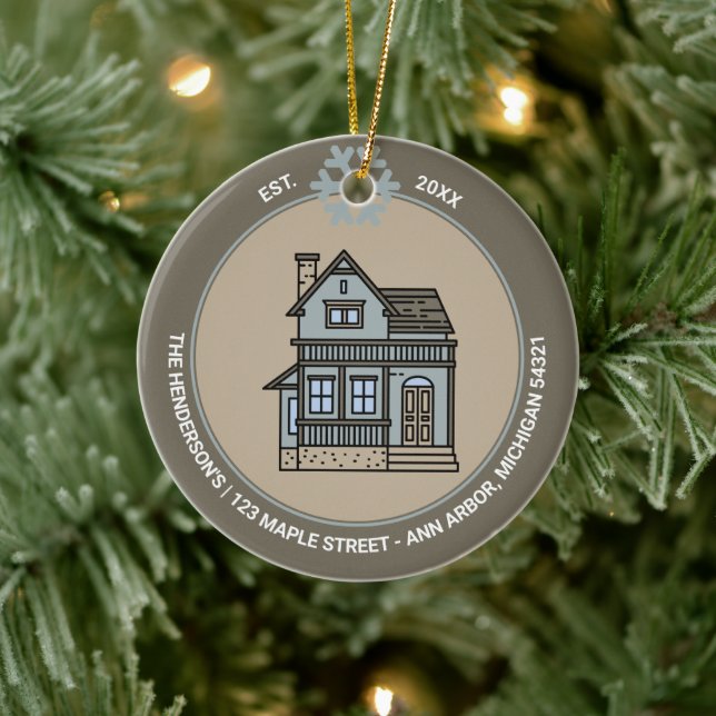 Adorno De Cerámica Comprador inmobiliario de primer año personalizado (Árbol)