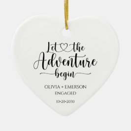 Adorno De Cerámica Comprometidos Que Comience La Aventura